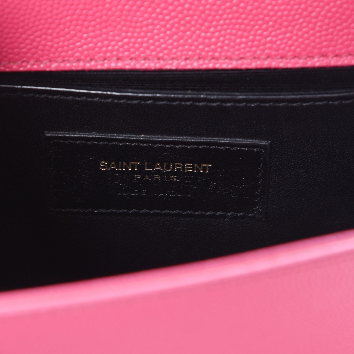 Saint Laurent Grain De Poudre Small Monogram Kate Satchel Fuchsia 8 of 9