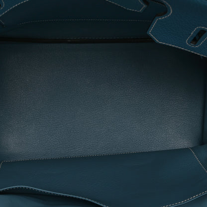 Hermes Togo Birkin 35 Blue Jean 5 of 10