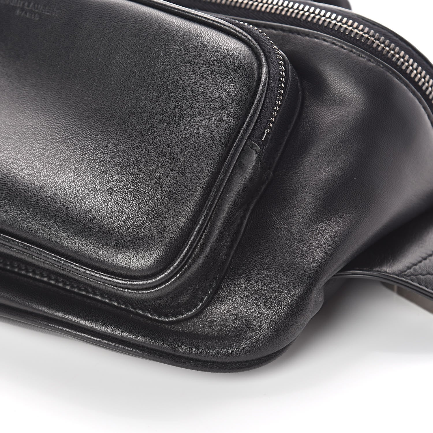 Saint Laurent Lambskin Subway Belt Bag Black 10 of 10