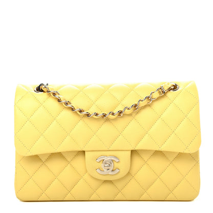 Chanel Caviar Quilted Small Double Flap Yellow 1 of 11