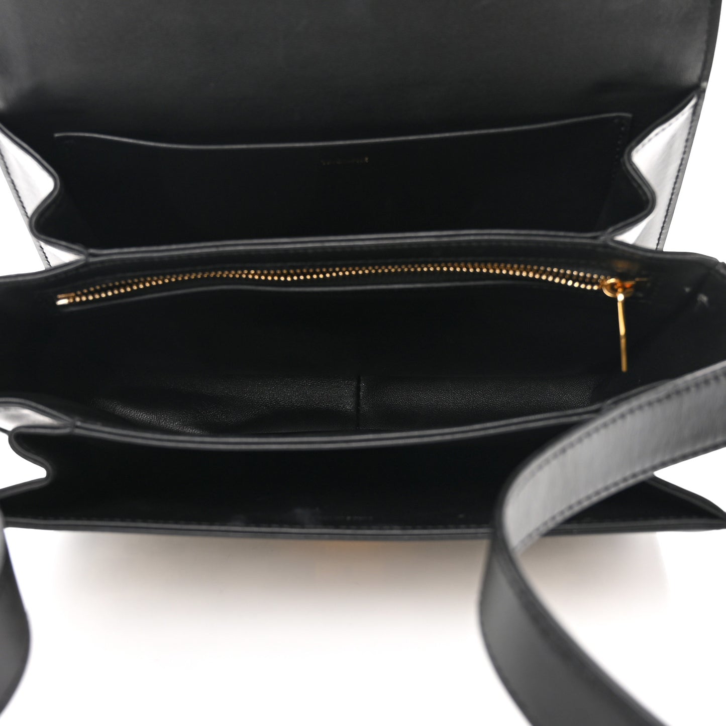 Canvas Calfskin Triomphe Embroidered Medium Triomphe Bag Black