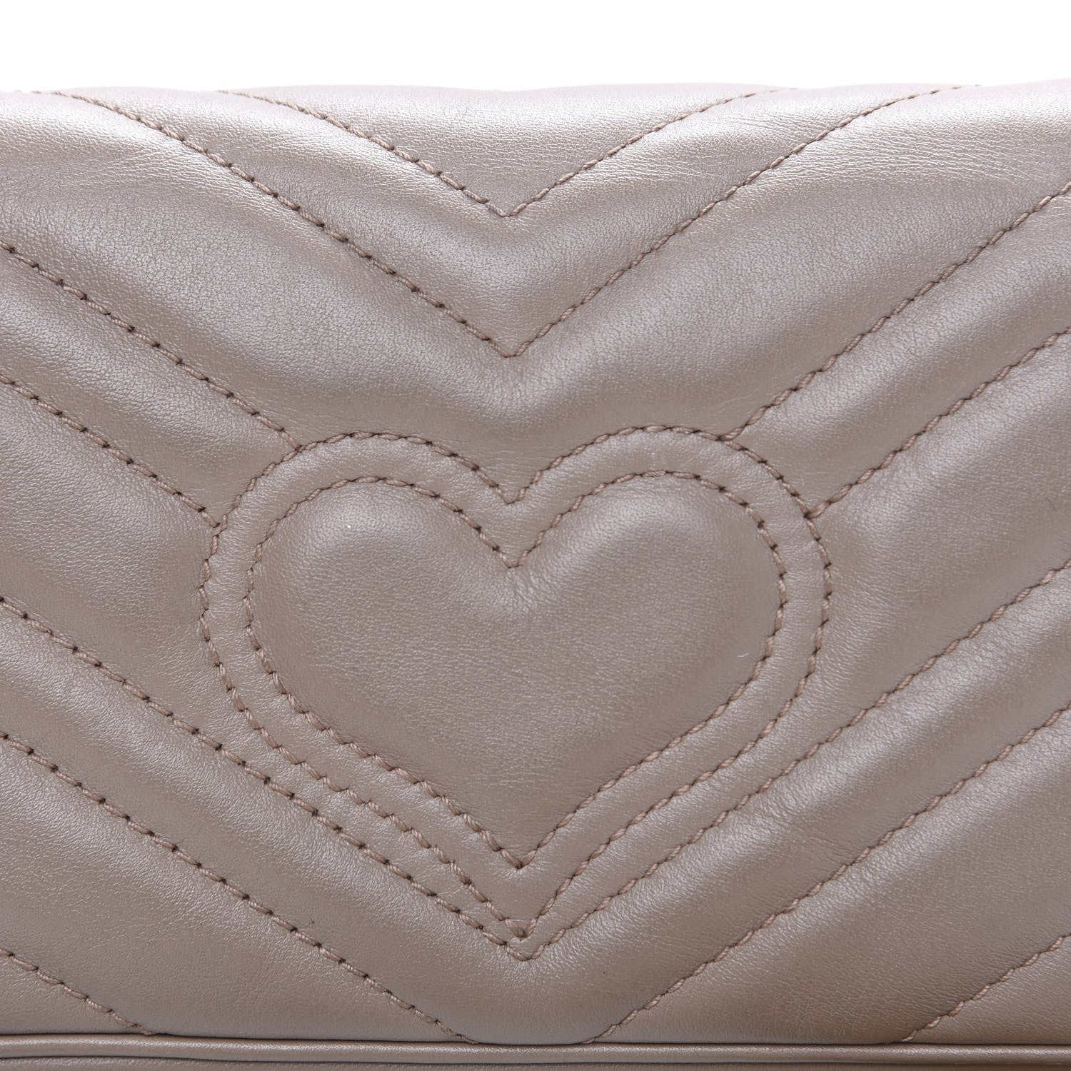 Gucci Calfskin Matelasse Super Mini GG Marmont Shoulder Bag Porcelain Rose 12 of 14