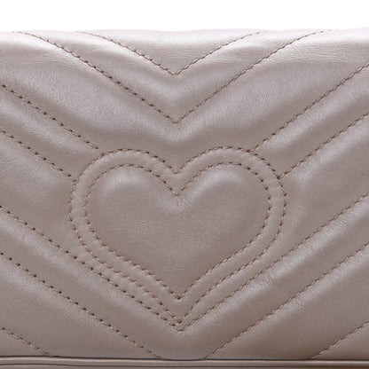 Gucci Calfskin Matelasse Super Mini GG Marmont Shoulder Bag Porcelain Rose 12 of 14