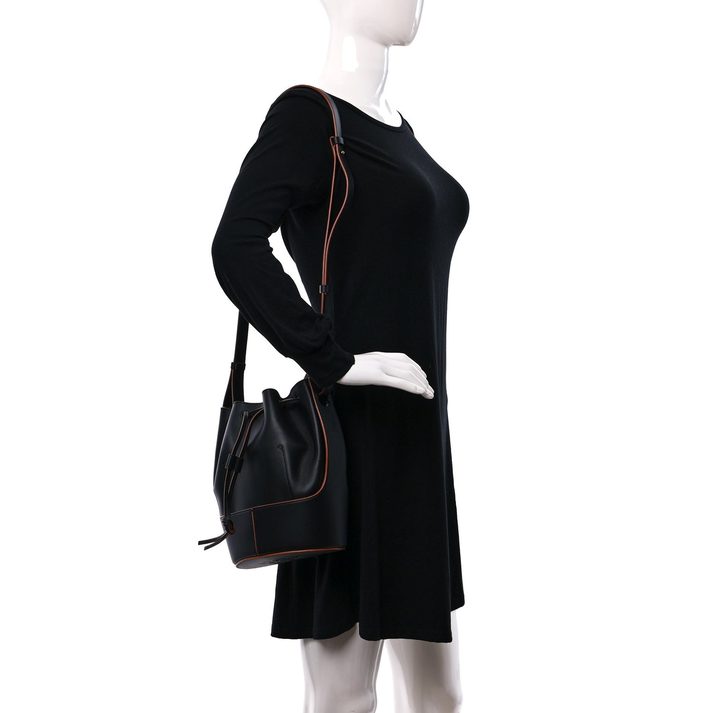 Nappa Calfskin Small Balloon Bag Black