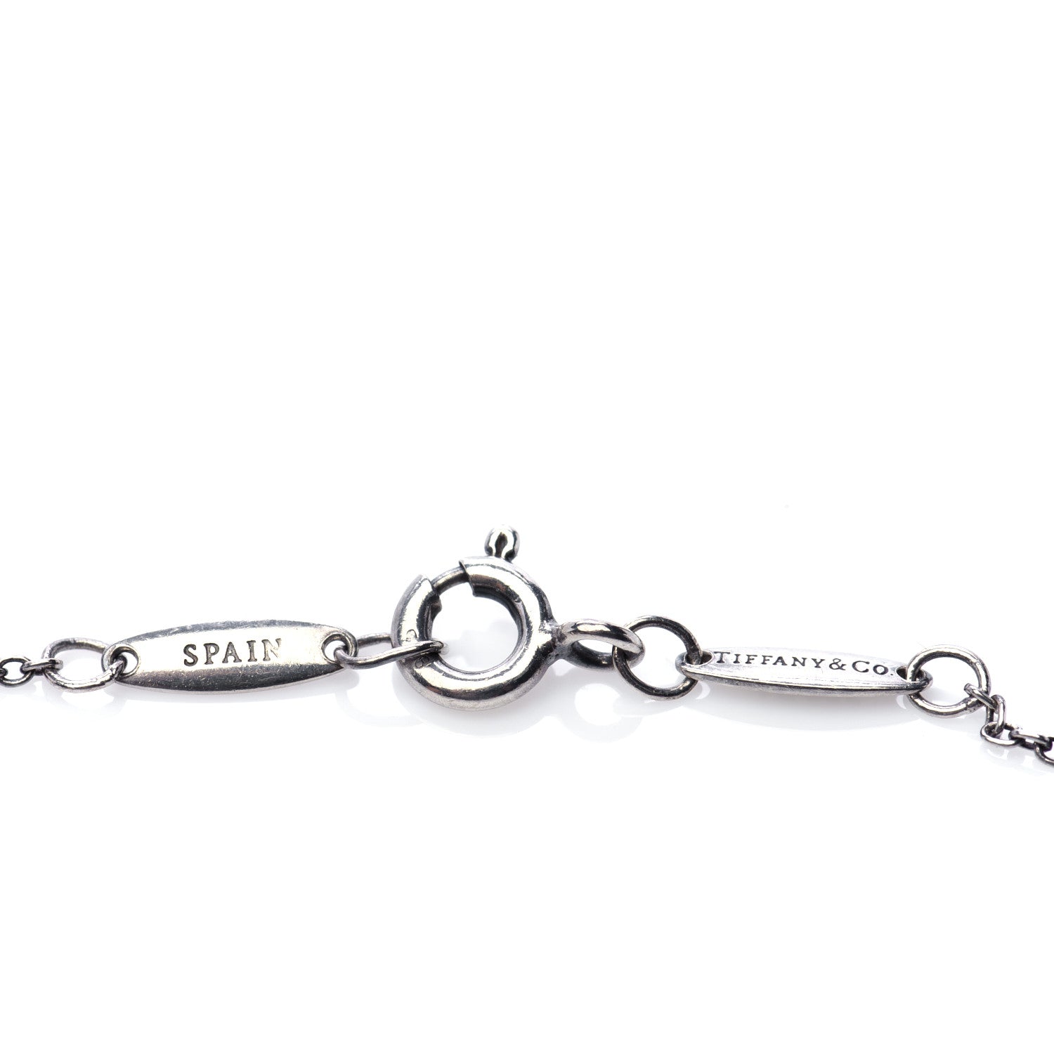 Tiffany Sterling Silver Diamond .05ct Elsa Peretti Diamonds by the Yard Bracelet 5 of 7
