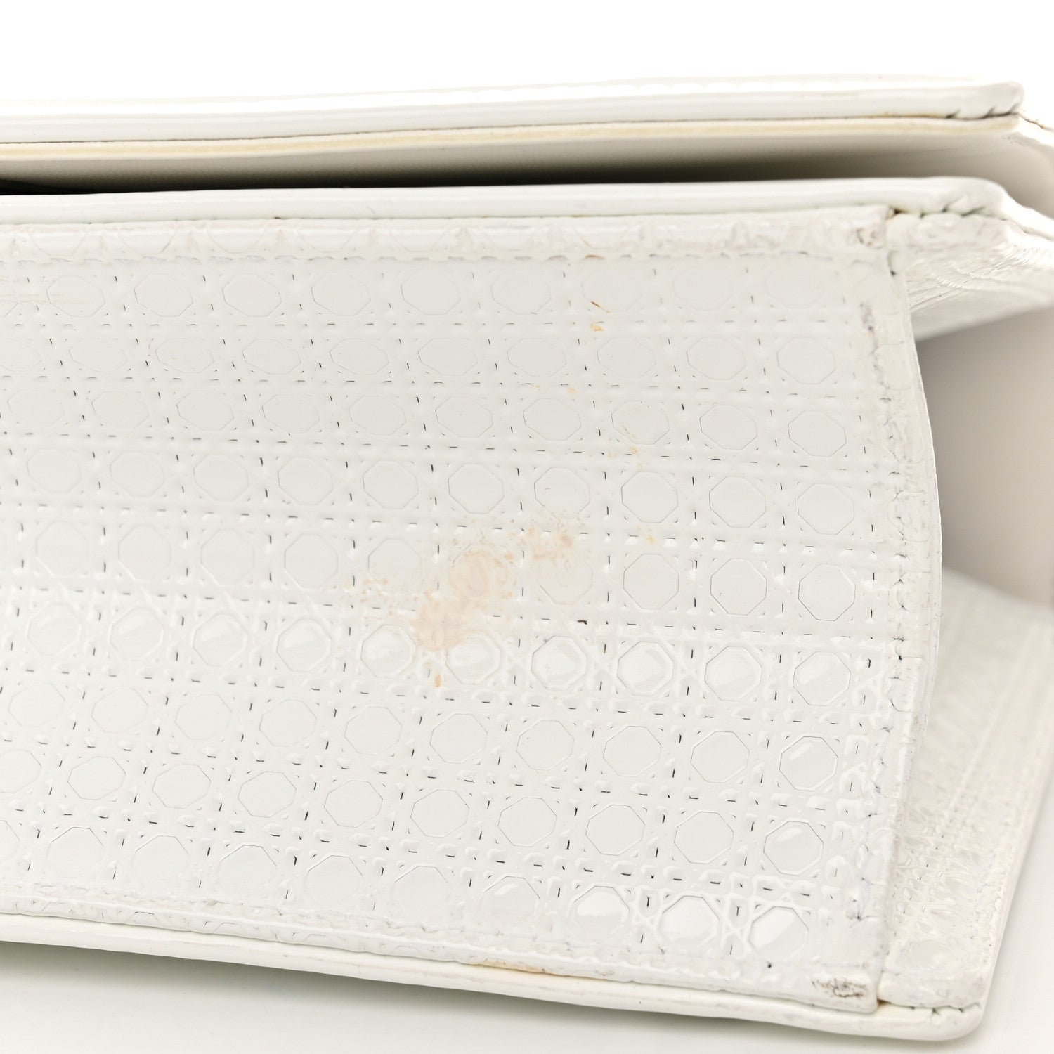 Christian Dior Patent Micro-Cannage Small Diorama Flap Bag White 11 of 18