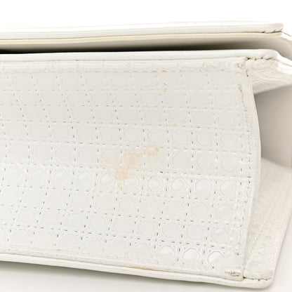 Christian Dior Patent Micro-Cannage Small Diorama Flap Bag White 11 of 18