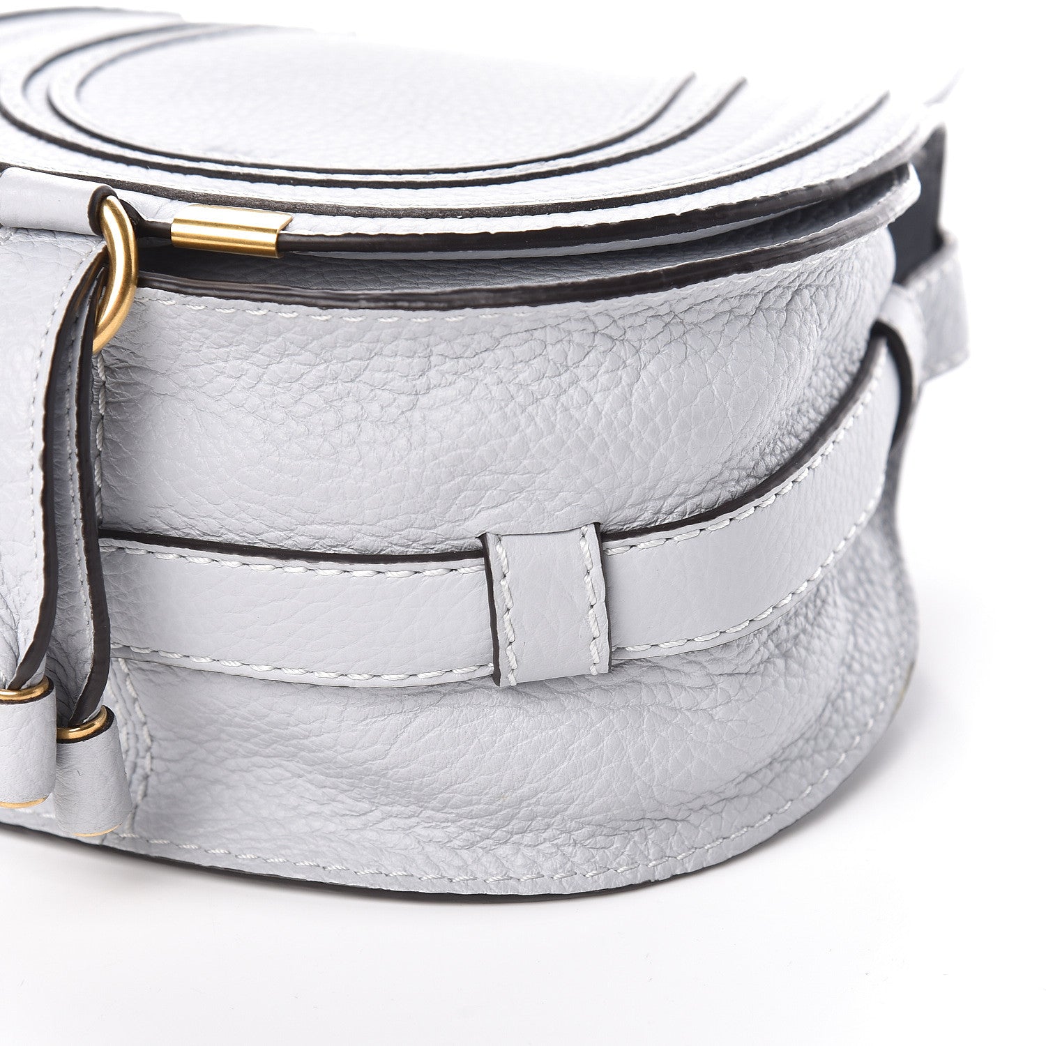 Chloe Calfskin Mini Marcie Round Crossbody Bag Airy Grey 9 of 10