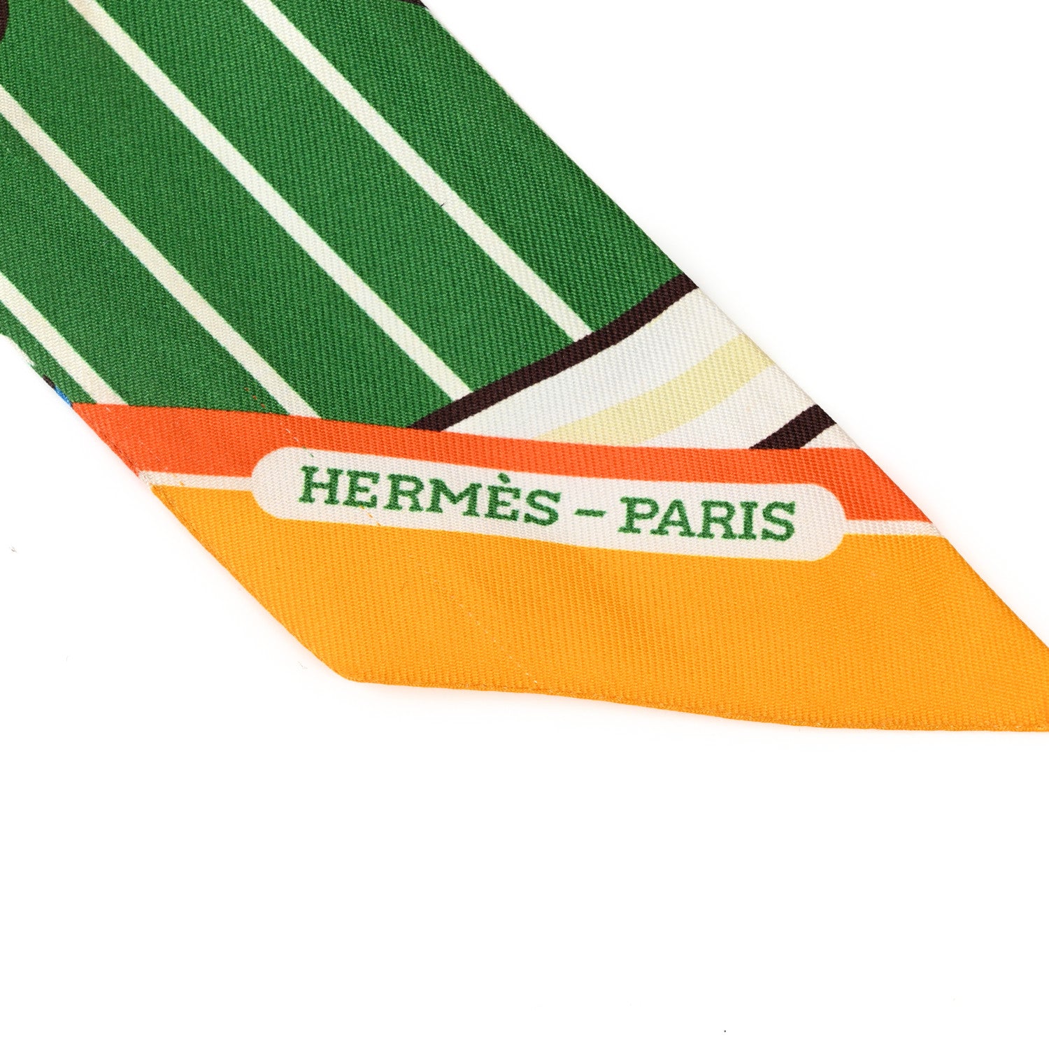 Hermes Twilly Scarf Orange Multicolor 2 of 17