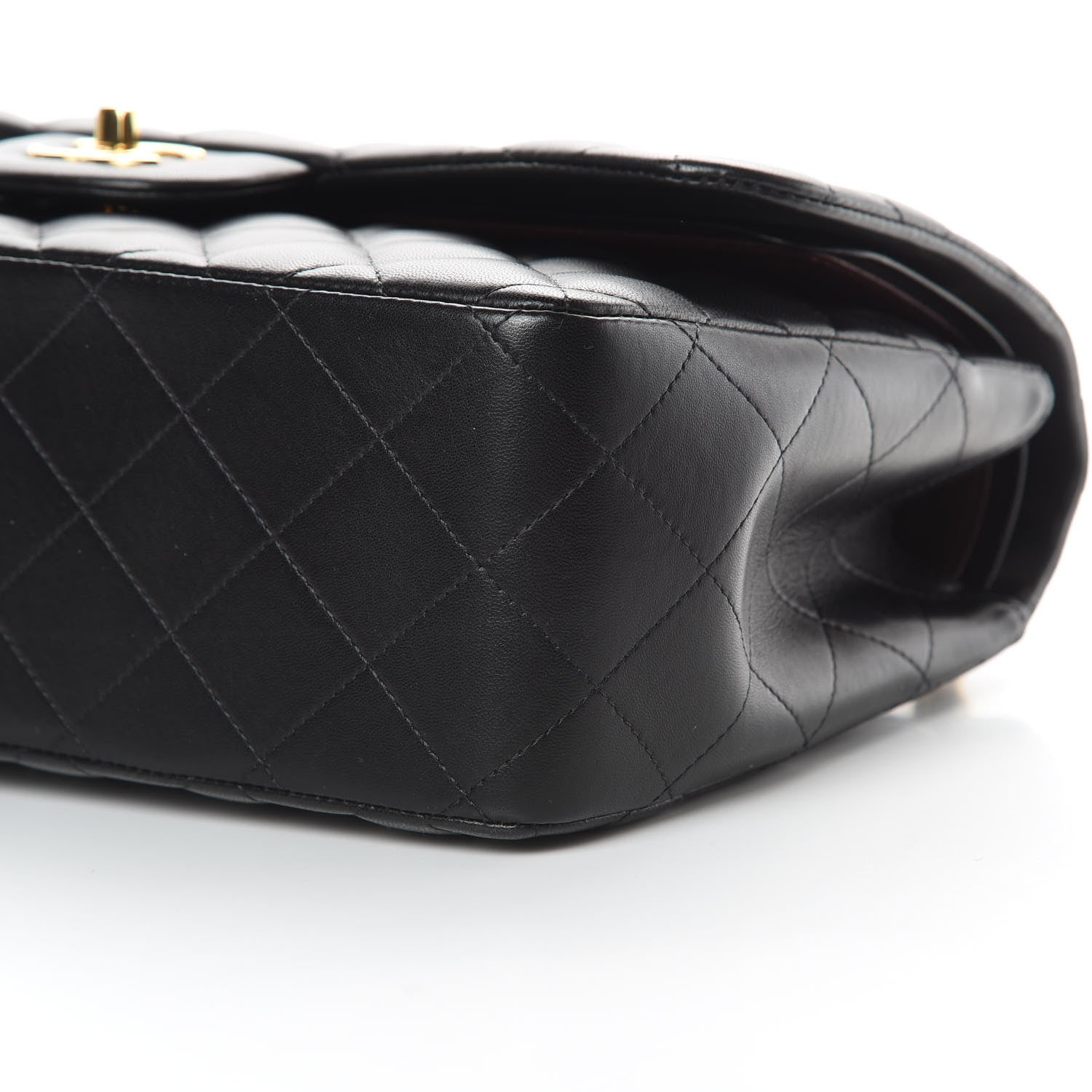 Chanel Lambskin Quilted Jumbo Double Flap Black 10 of 14