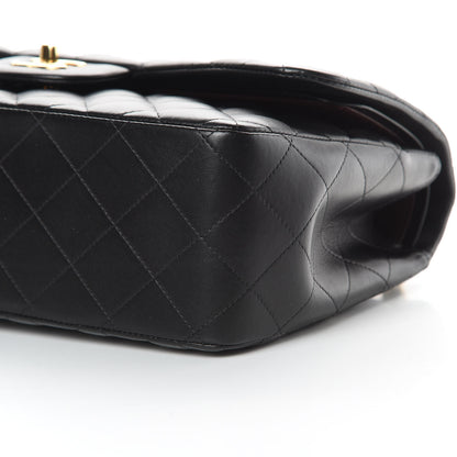 Chanel Lambskin Quilted Jumbo Double Flap Black 10 of 14