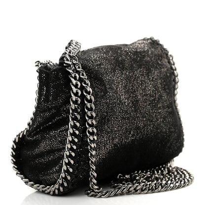 Stella McCartney Chamois Shiny Dotted Tiny Falabella Fold Over Tote Ruthenium 3 of 10
