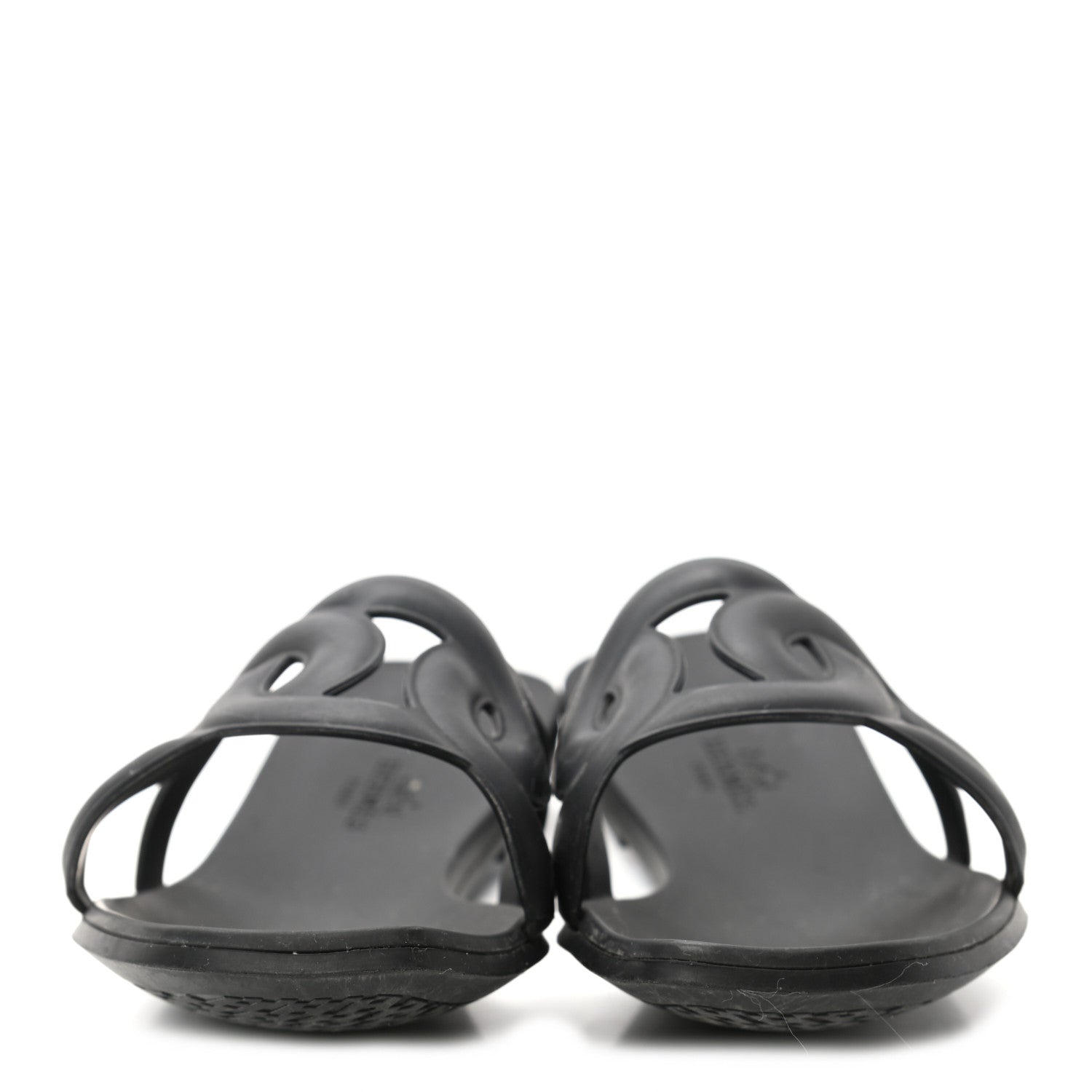 Hermes Rubber Aloha Sandals 37 Black 2 of 8