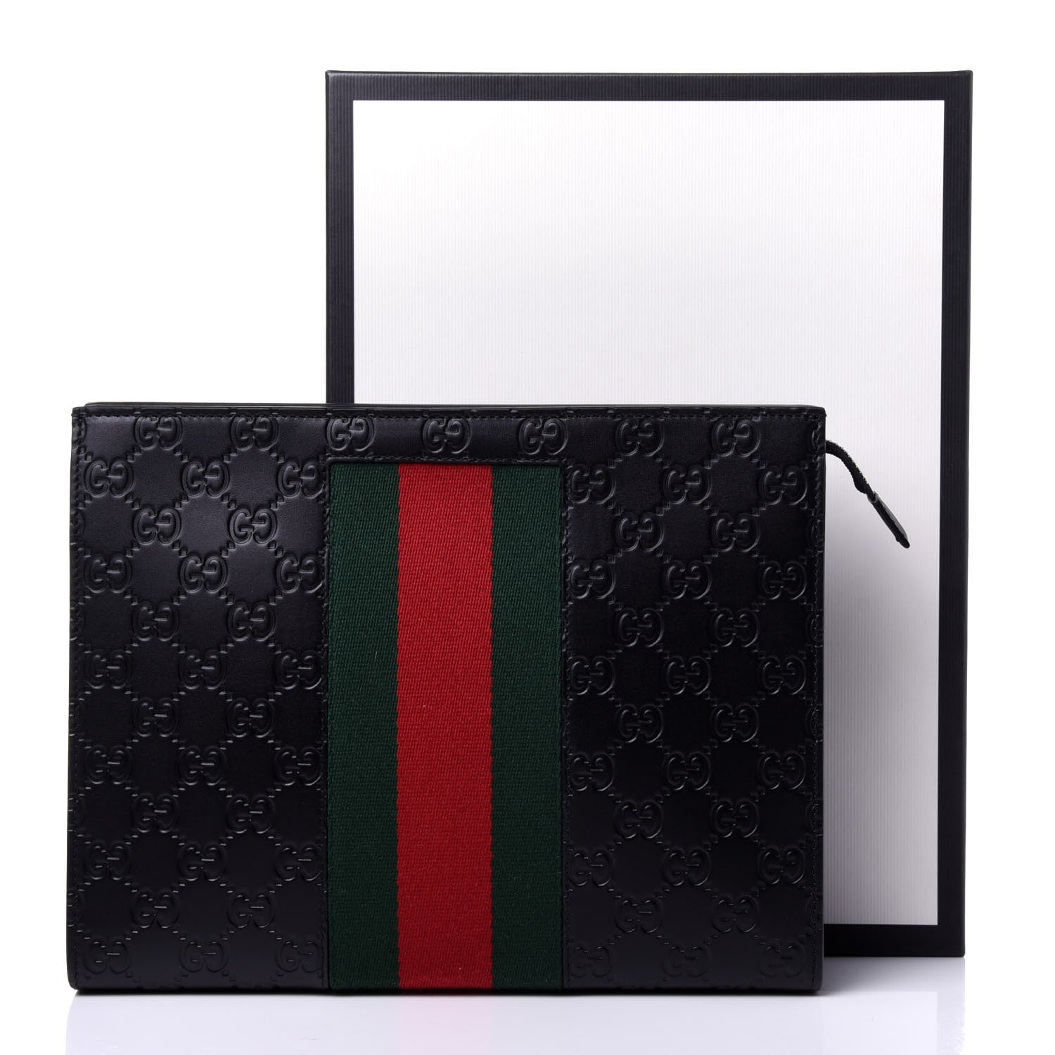 Gucci Guccissima Signature Web New Web Cosmetic Case Black 11 of 11