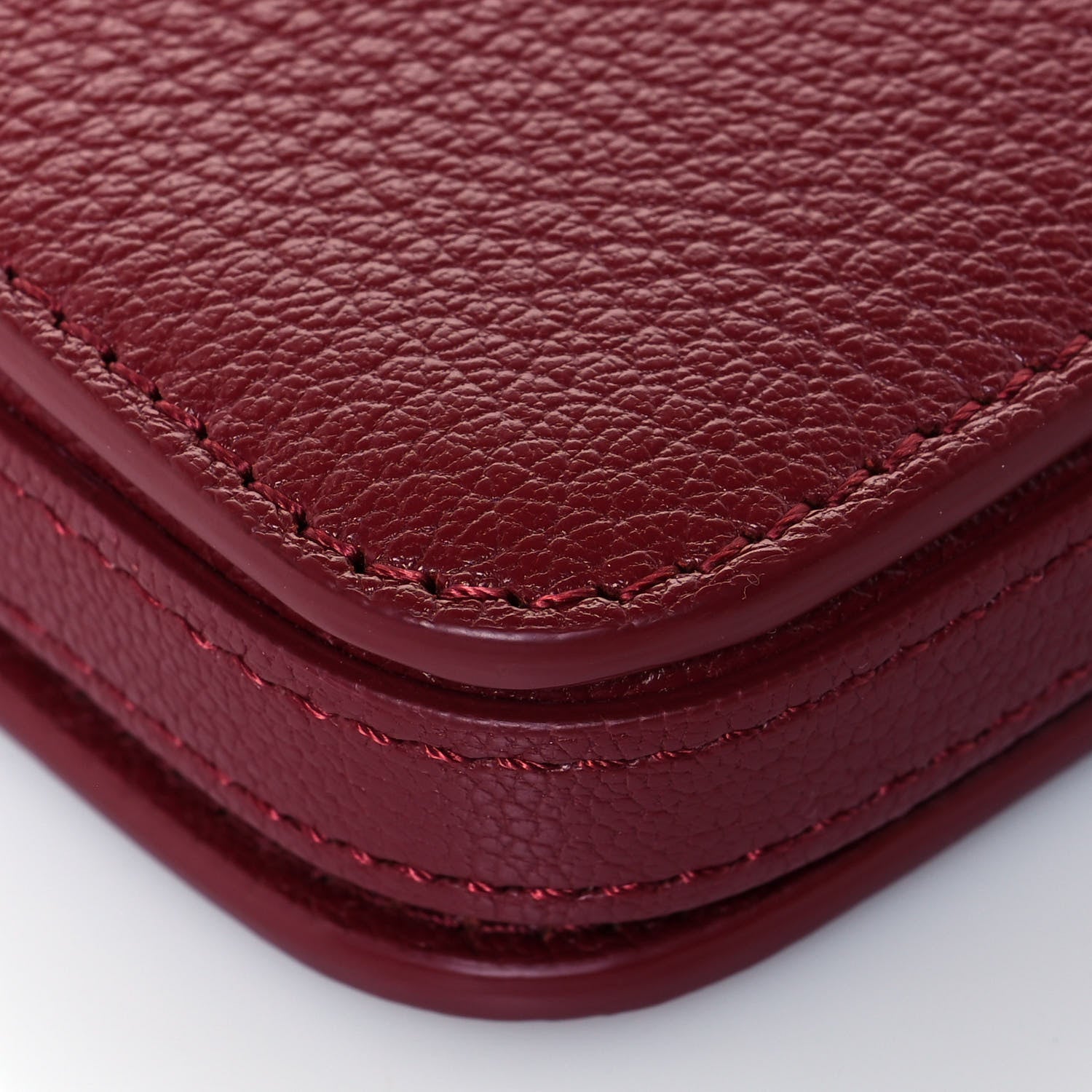 Burberry Grainy Goatskin Triple Zip Crossbody Bag Crimson 8 of 11