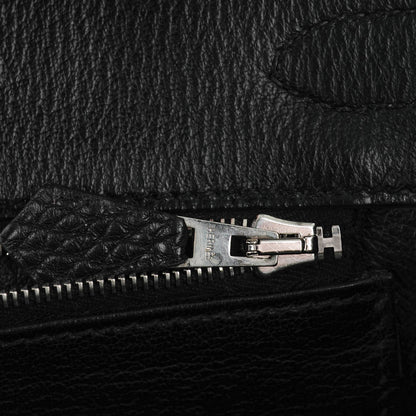 Hermes Taurillon Clemence Birkin 30 Black 30 of 31