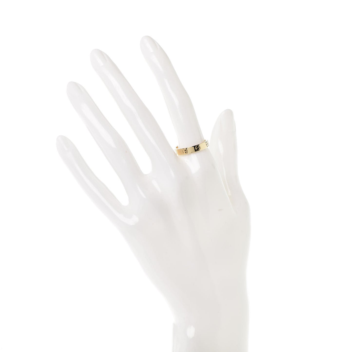 18K Yellow Gold 3.5mm LOVE Wedding Band Ring 54 6.75