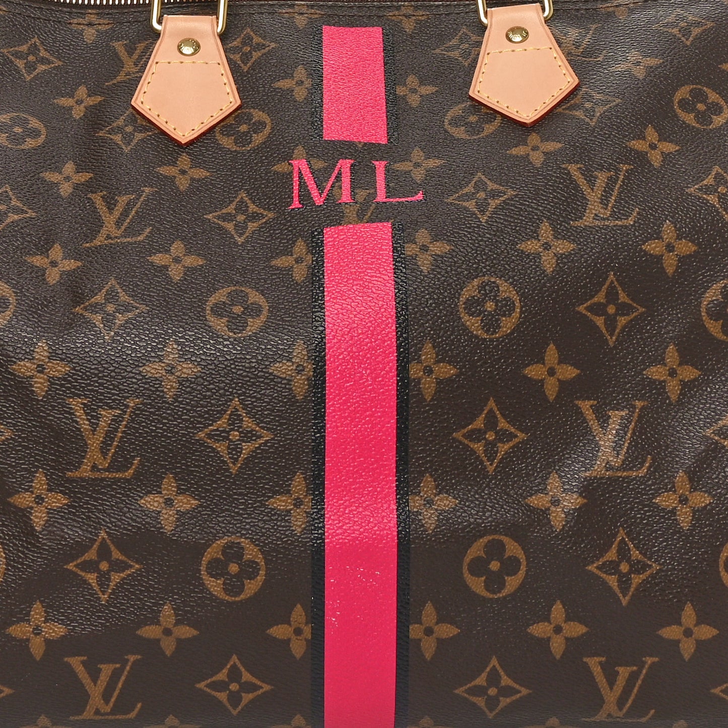 Monogram My LV Heritage Speedy 40 Fuchsia Blue Marine