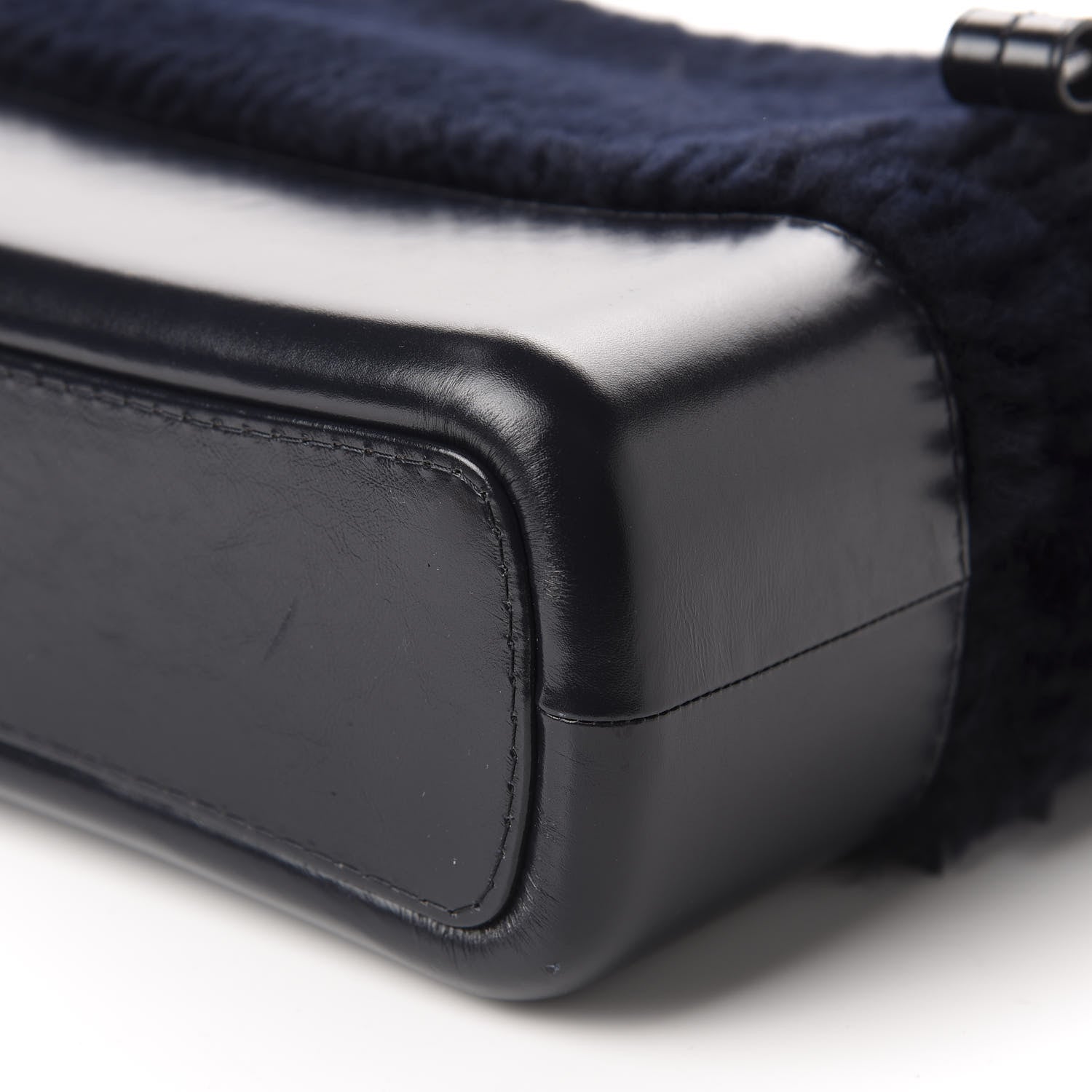 Chanel Shearling Medium Gabrielle Hobo Navy 7 of 12
