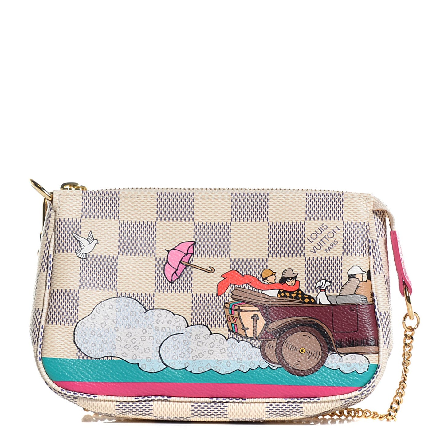 Damier Azur 2015 Christmas Animation Mini Pochette Accessories