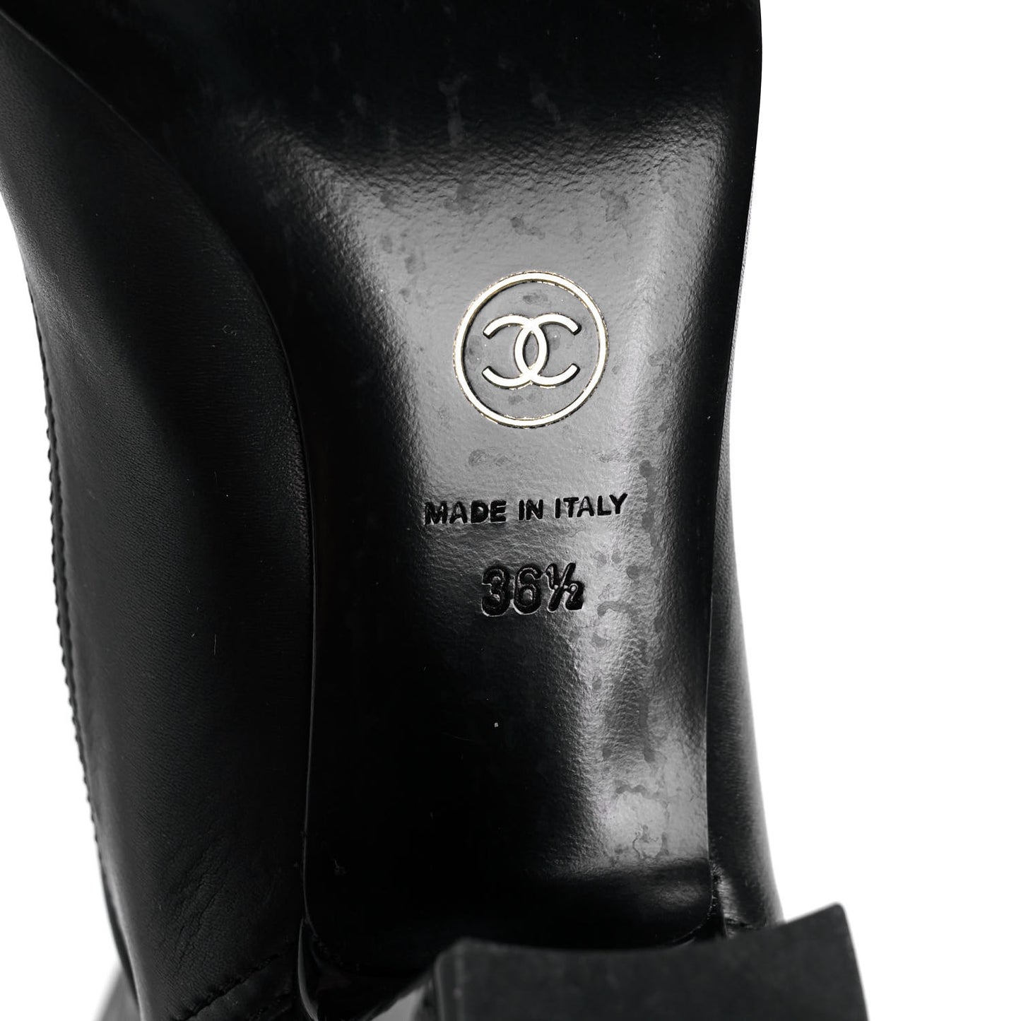 Lambskin Grosgrain Cap Toe Ankle Boots 36.5 Black