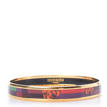 Hermes Printed Enamel Della Cavalleria Narrow Bracelet 62 1 of 5