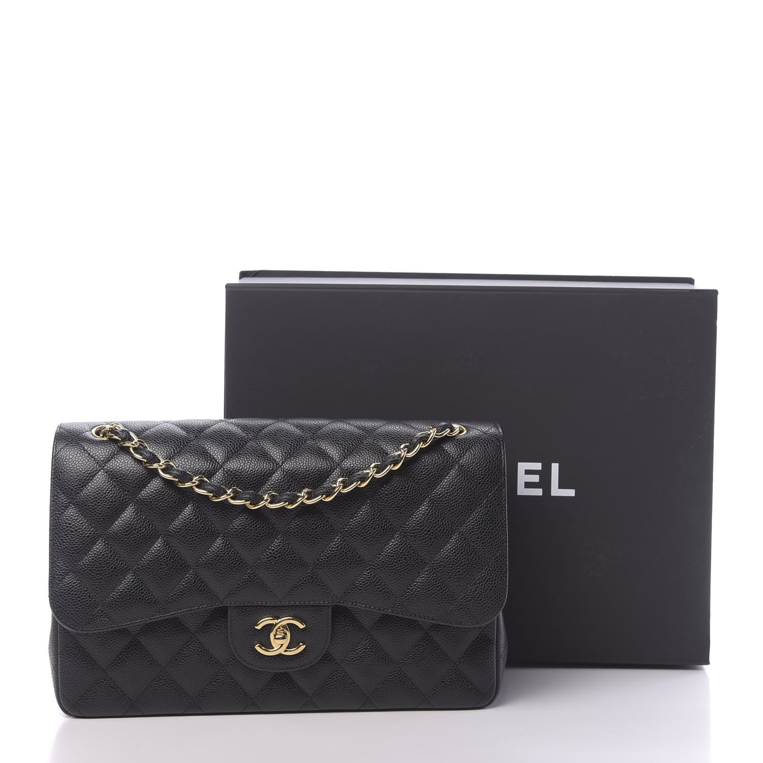 Chanel Caviar Quilted Jumbo Double Flap Black 11 of 11