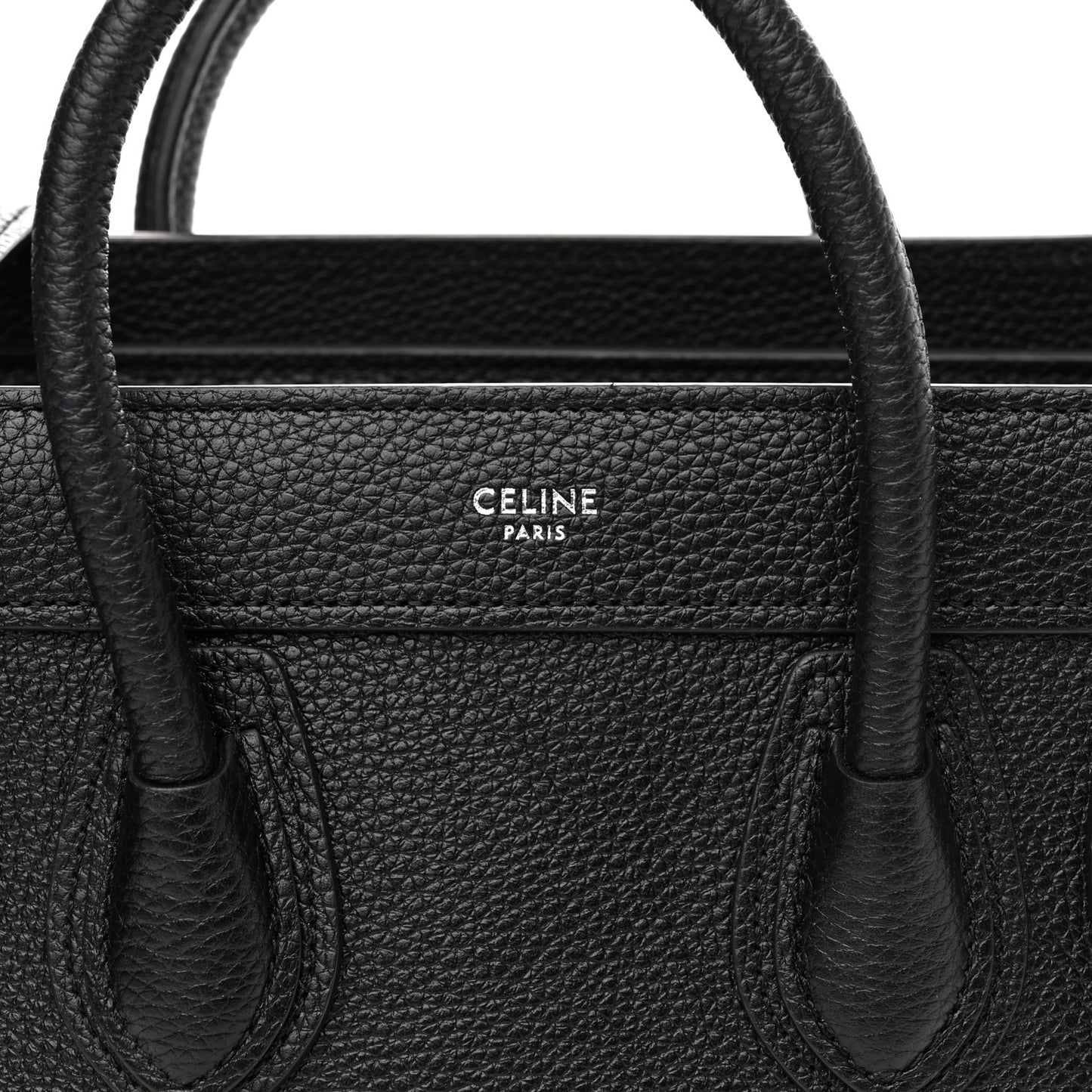 Drummed Calfskin Nano Luggage Black