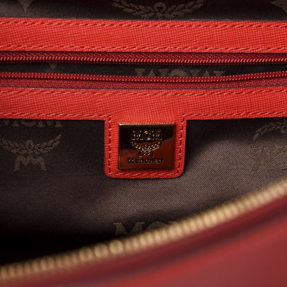 MCM Saffiano Nuovo Tote Red 7 of 10