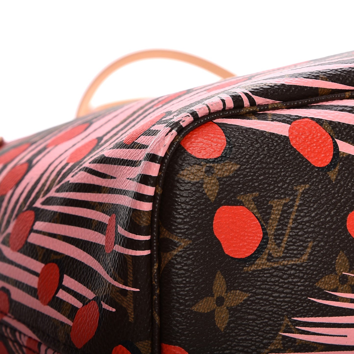 Monogram Jungle Dots Neo Neverfull MM Sugar Pink Poppy