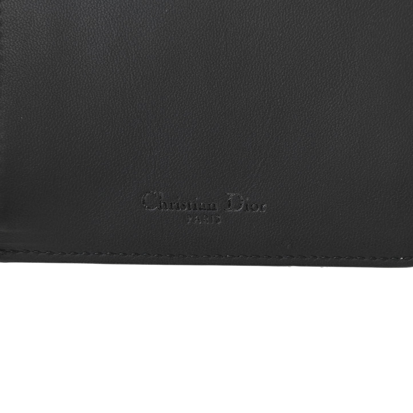 Ultra Matte Lambskin Cannage Small Lady Dior Zip Card Holder Black