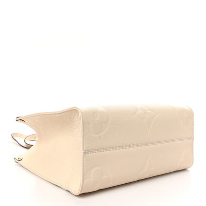 Louis Vuitton Empreinte Monogram Giant Onthego MM Creme 4 of 9
