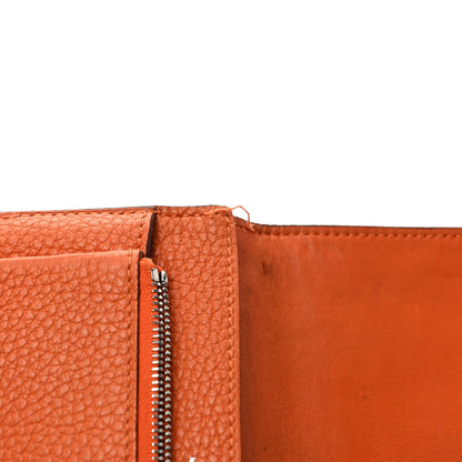 Hermes Togo Verso Dogon Compact Wallet Orange 8 of 9