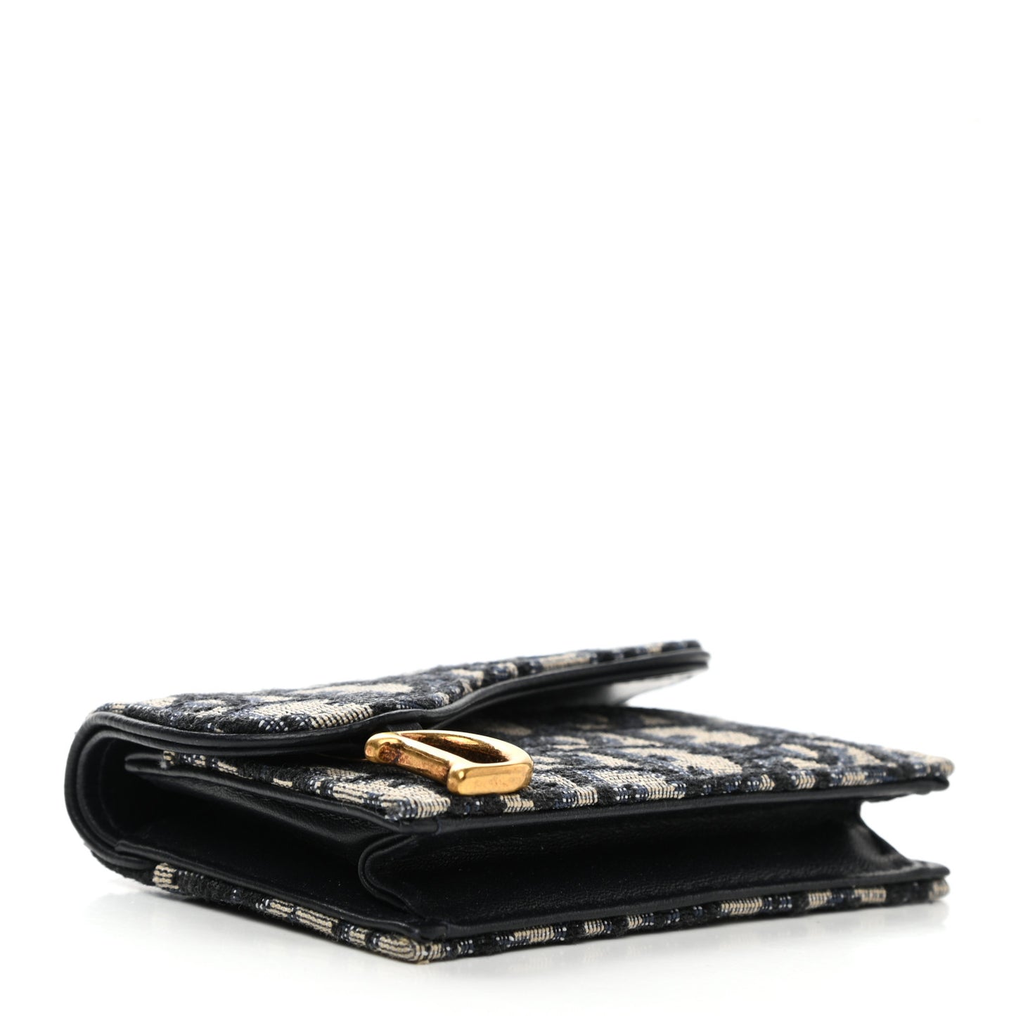 Oblique Saddle Card Holder Blue