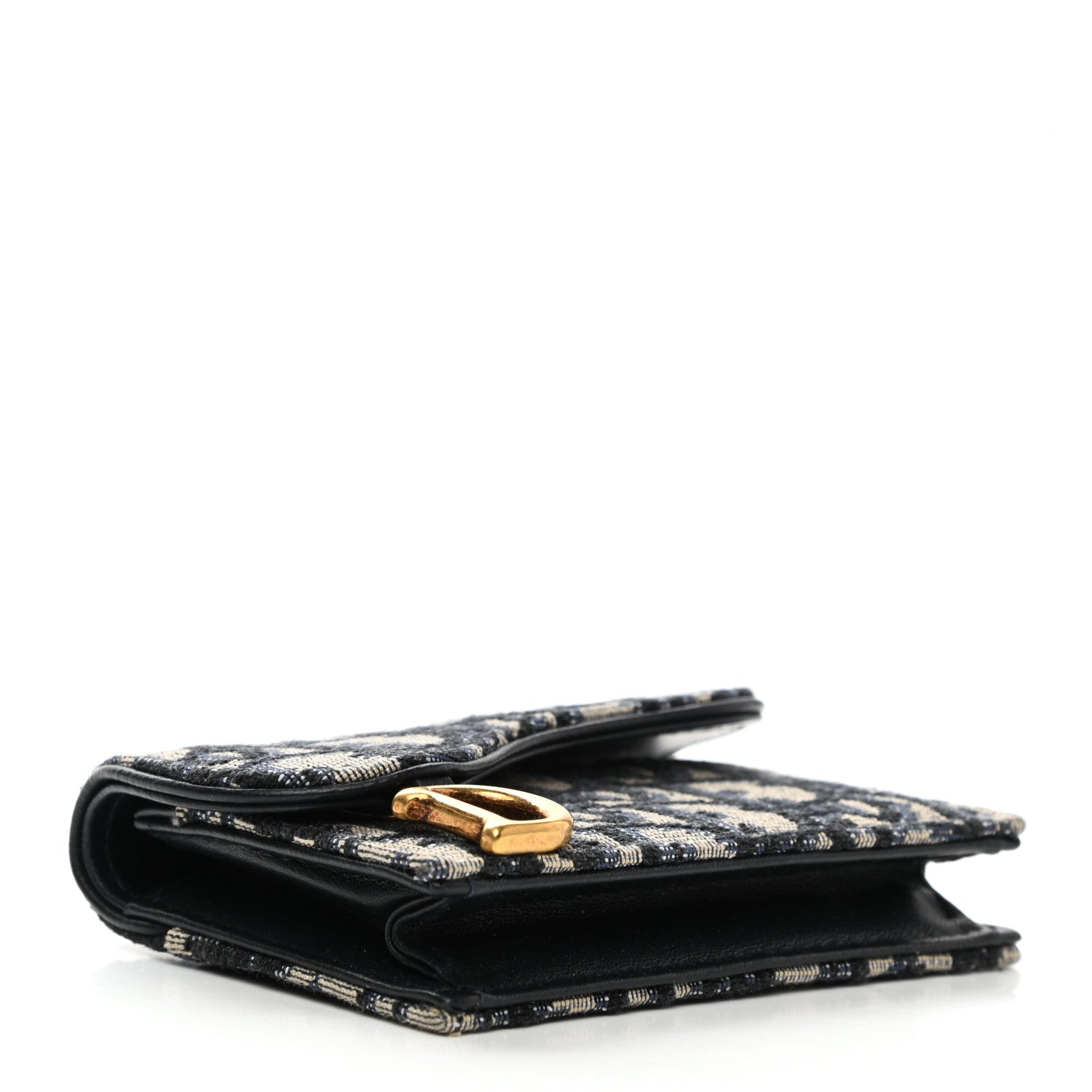 Christian Dior Oblique Saddle Card Holder Blue 4 of 8