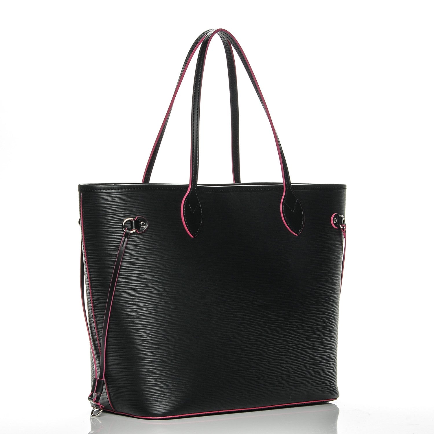 Louis Vuitton Epi Neverfull MM Black Hot Pink 3 of 7