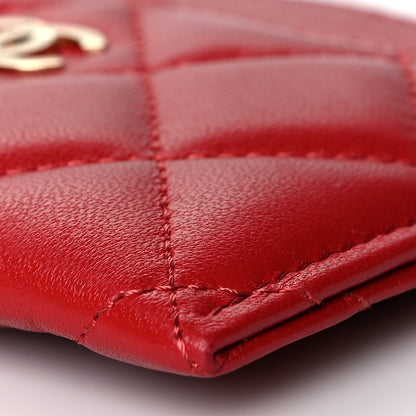 Chanel Lambskin Quilted Card Holder Red 10 of 11