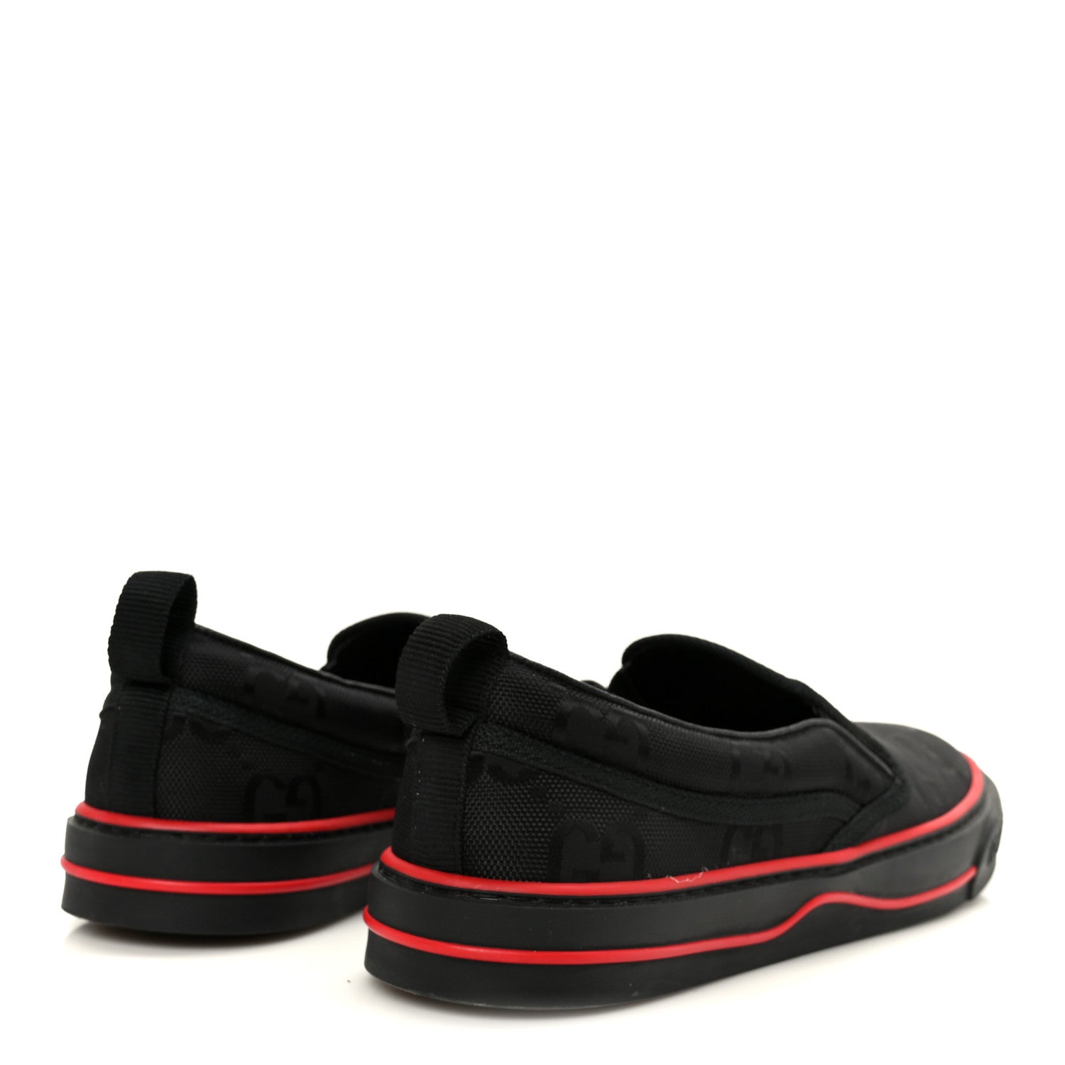 Gucci GG Nylon Mens 1977 Tennis Slip On Sneakers 8.5 Black 5 of 8