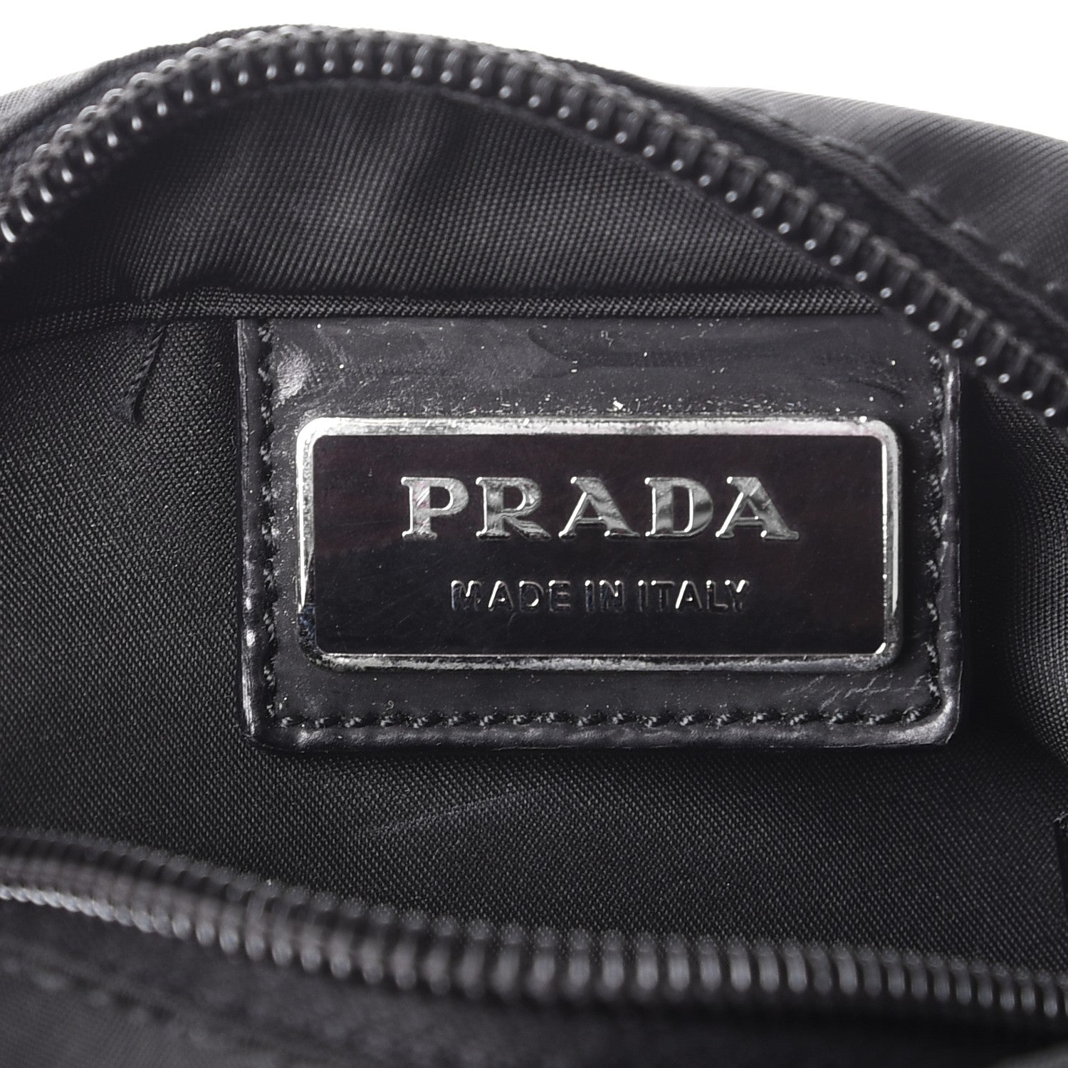 Prada Nylon Vela Flat Messenger Bag Black 7 of 10