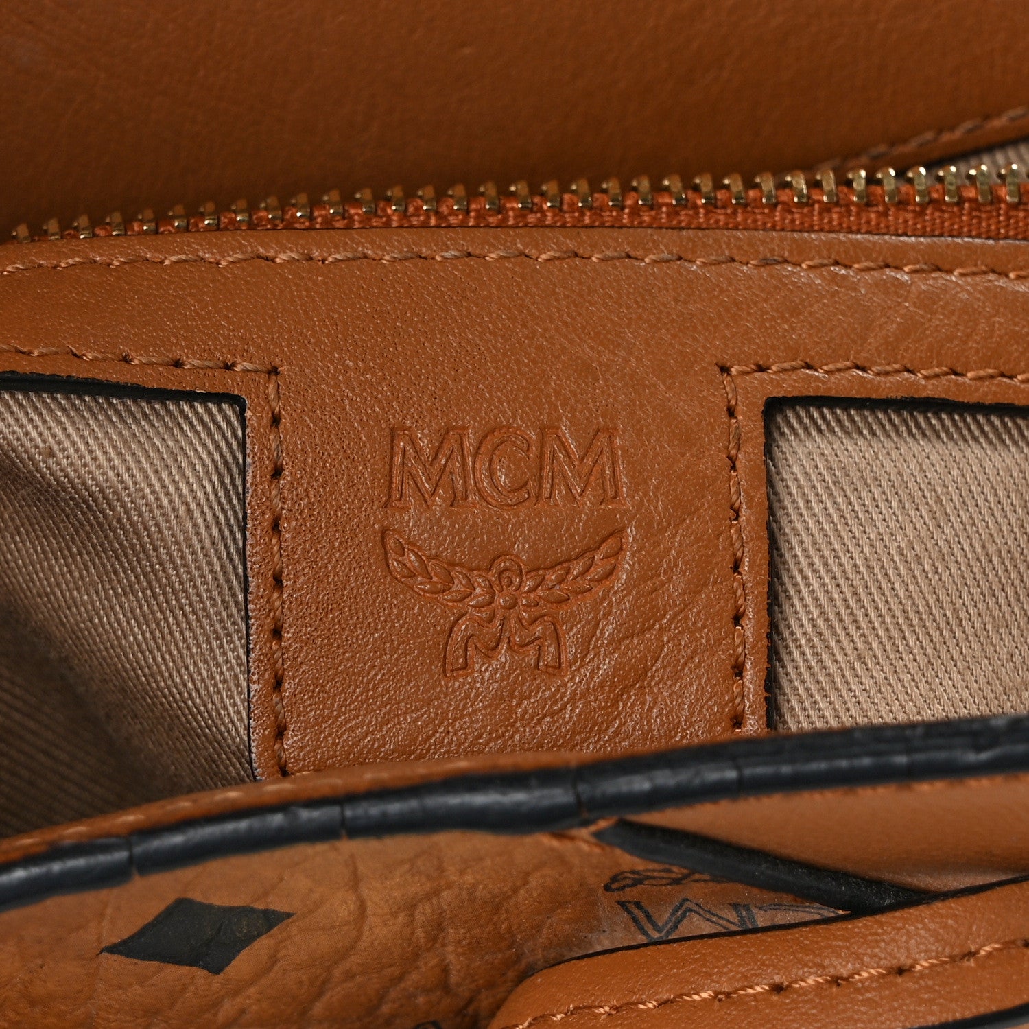 MCM Visetos Small Essential Backpack Cognac 6 of 13