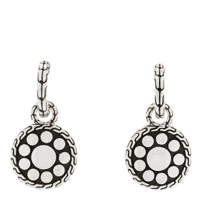 John Hardy Sterling Silver Dot Disc Drop Earrings 1 of 4