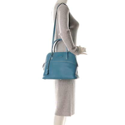 Hermes Taurillon Clemence Bolide 31 Blue Jean 2 of 7