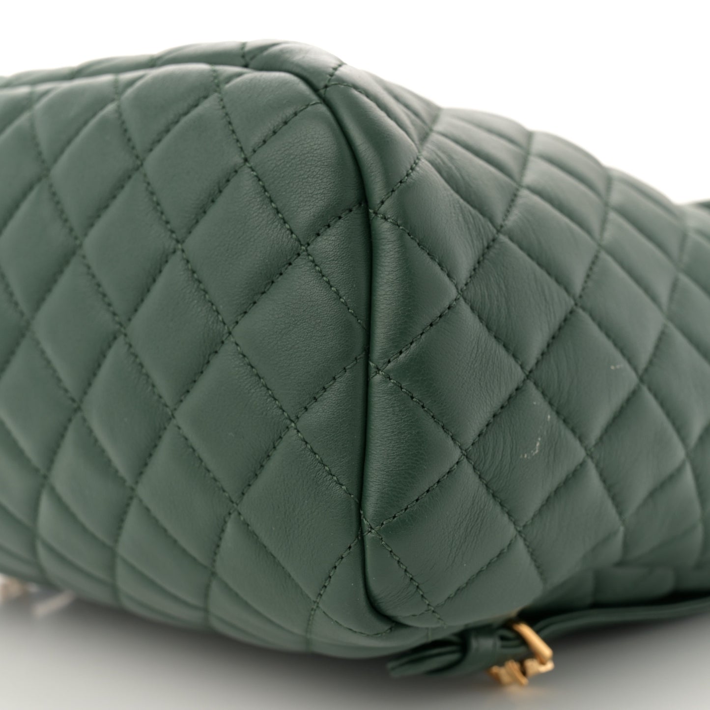 Calfskin Quilted Large Urban Spirit Backpack Dark Green