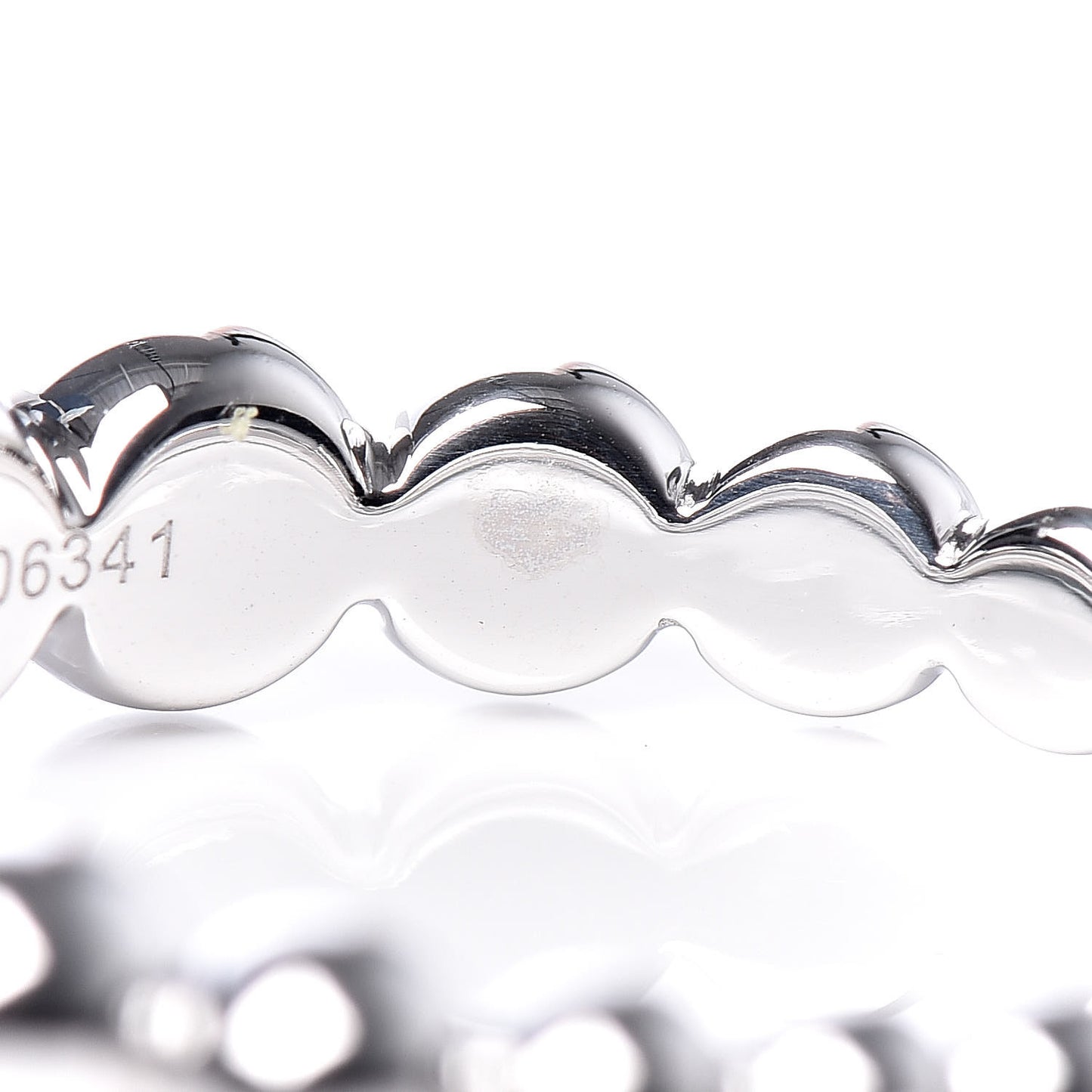 18K White Gold Turquoise Perlee Couleurs Variation Ring 56 7.5