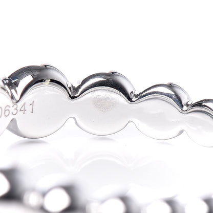 Van Cleef & Arpels 18K White Gold Turquoise Perlee Couleurs Variation Ring 56 7.5 8 of 9