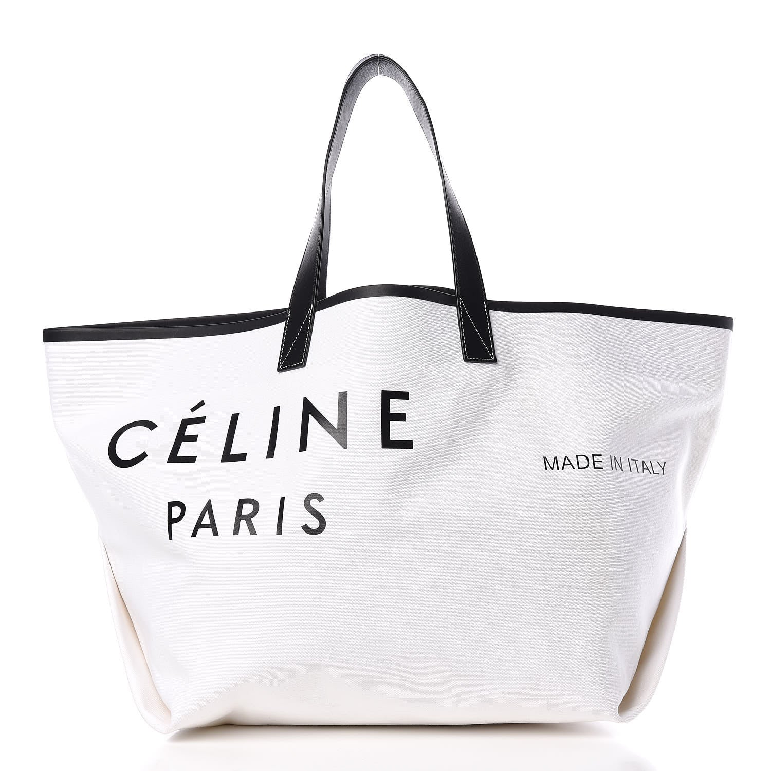 Celine Textile Medium Made In Tote Black White 3 of 15