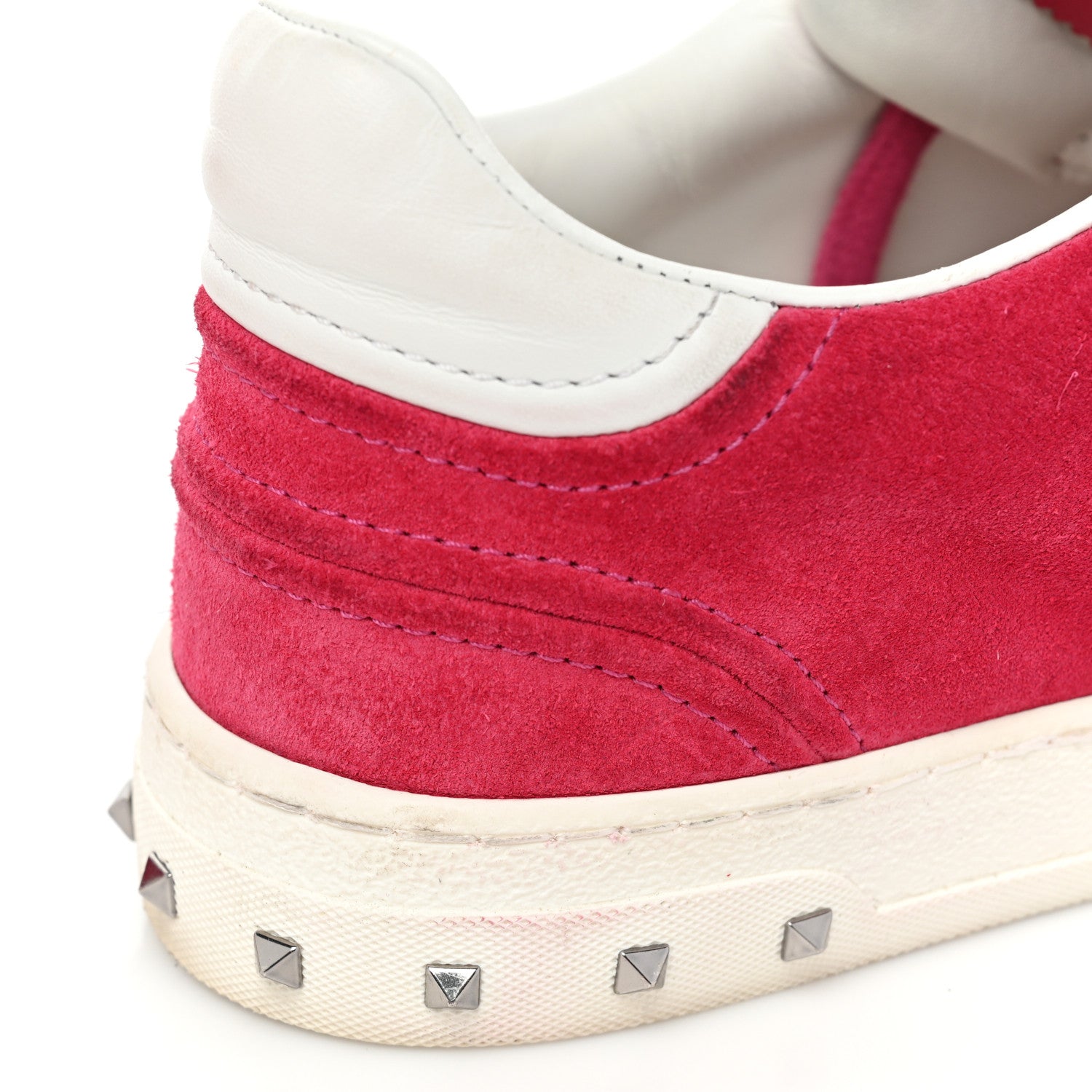 Valentino Garavani Suede Womens Flycrew Sneakers 36.5 Shadow Pink Optic White 11 of 13
