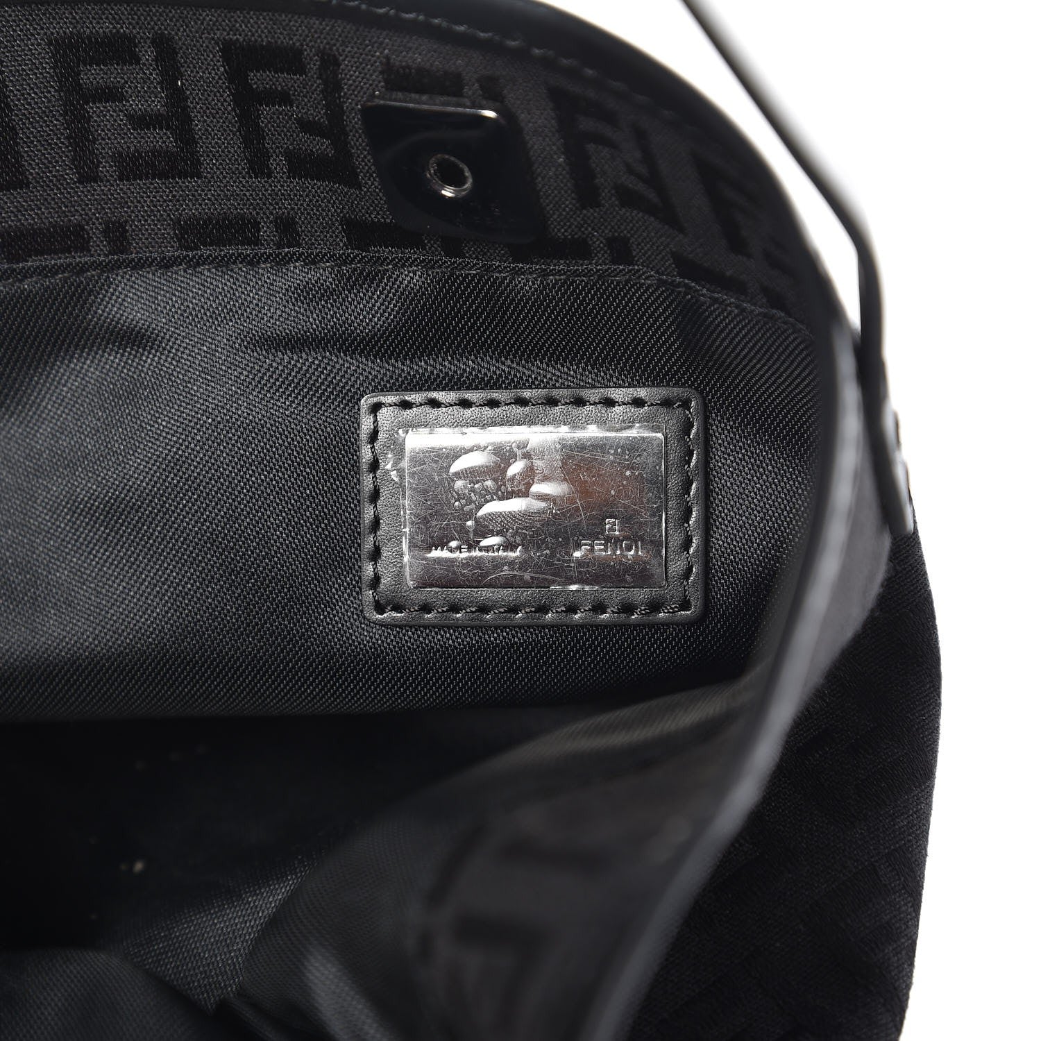 Fendi Zucchino Small Roll Tote Black 6 of 7
