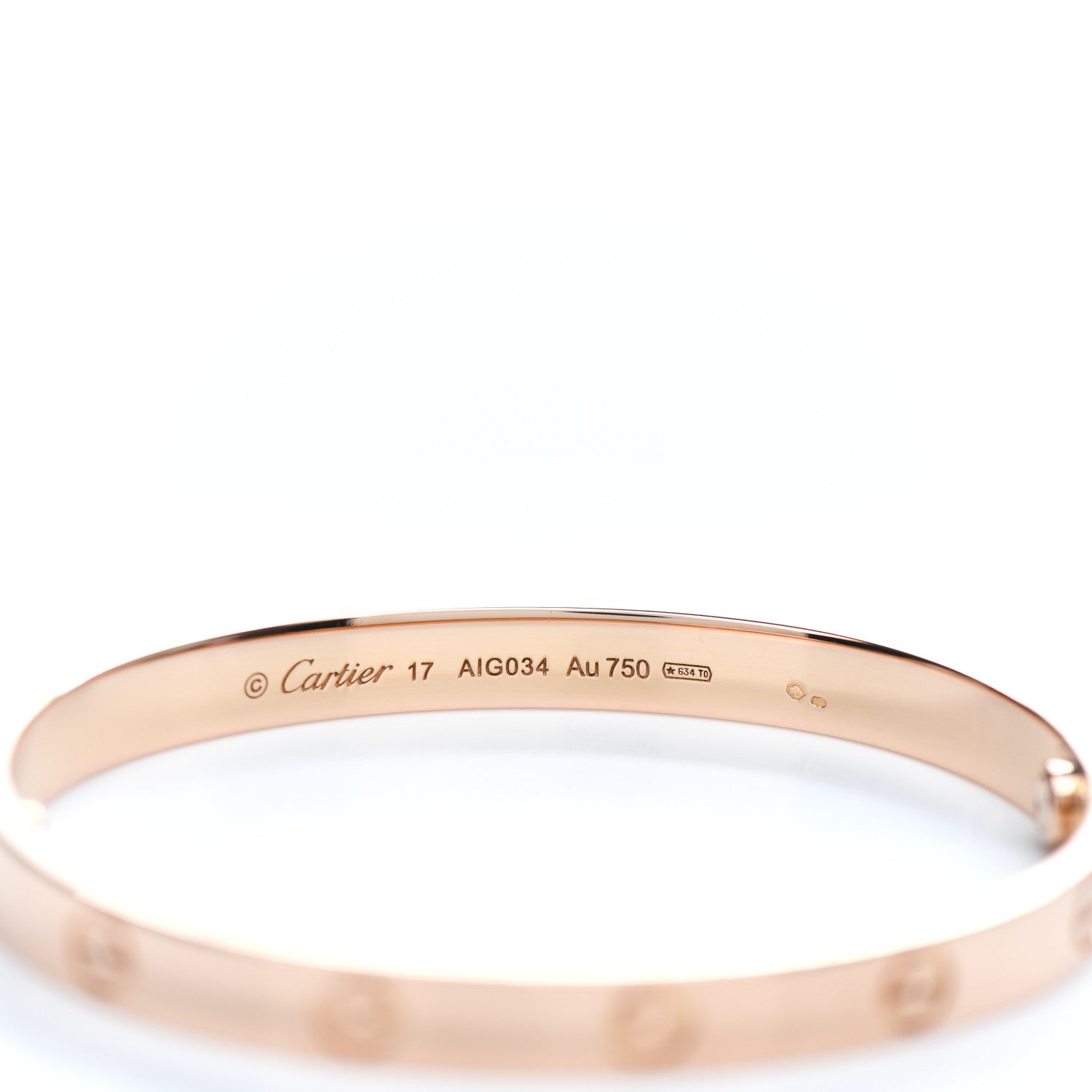 Cartier 18K Pink Gold LOVE Bracelet 17 3 of 4