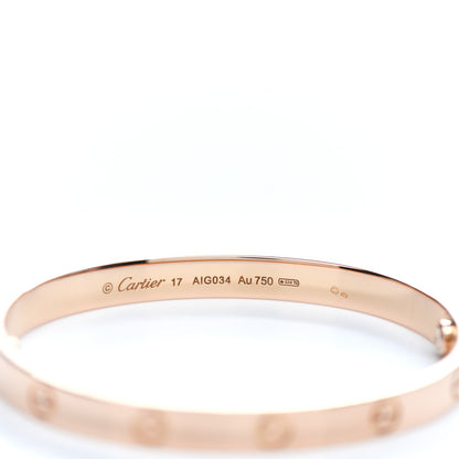 Cartier 18K Pink Gold LOVE Bracelet 17 3 of 4